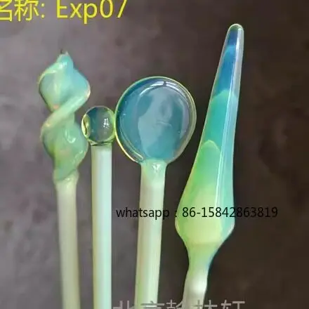 Exp07 Quinto Elemento Barra de Vidrio Verde Perla para Lámparas, Vidrio de Borosilicato Alto COE3.3, Barra de Vidrio para Manualidades DIY