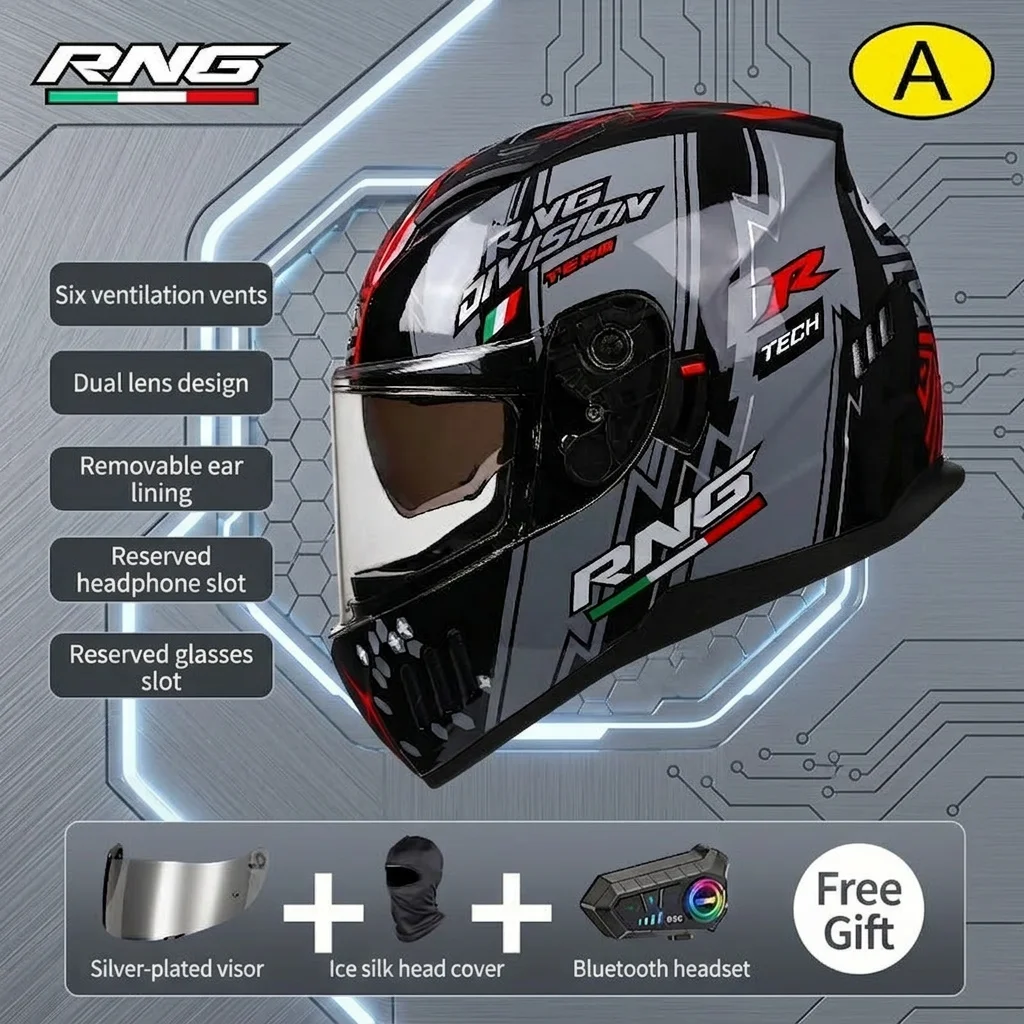

Retro Motorcycle Riding Helmet Men's and Women's Motorcycle Combination Full Helmet Pull Half Helmet Universal DOT Four Seasons