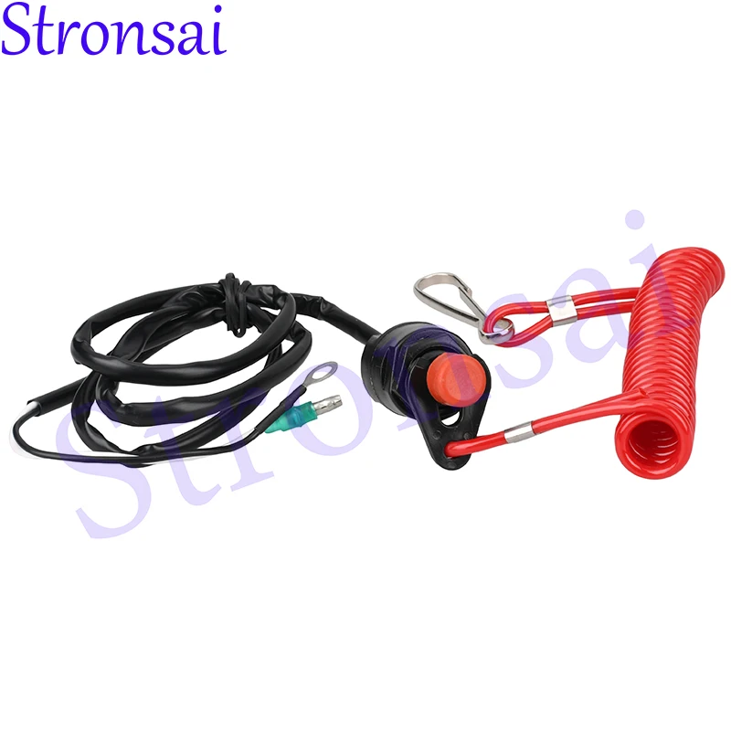 66T-82575-01-00 Boat Engine Emergency Safety Stop Switch With Lanyard 66T-82575-01 For Yamaha Outboard Motor