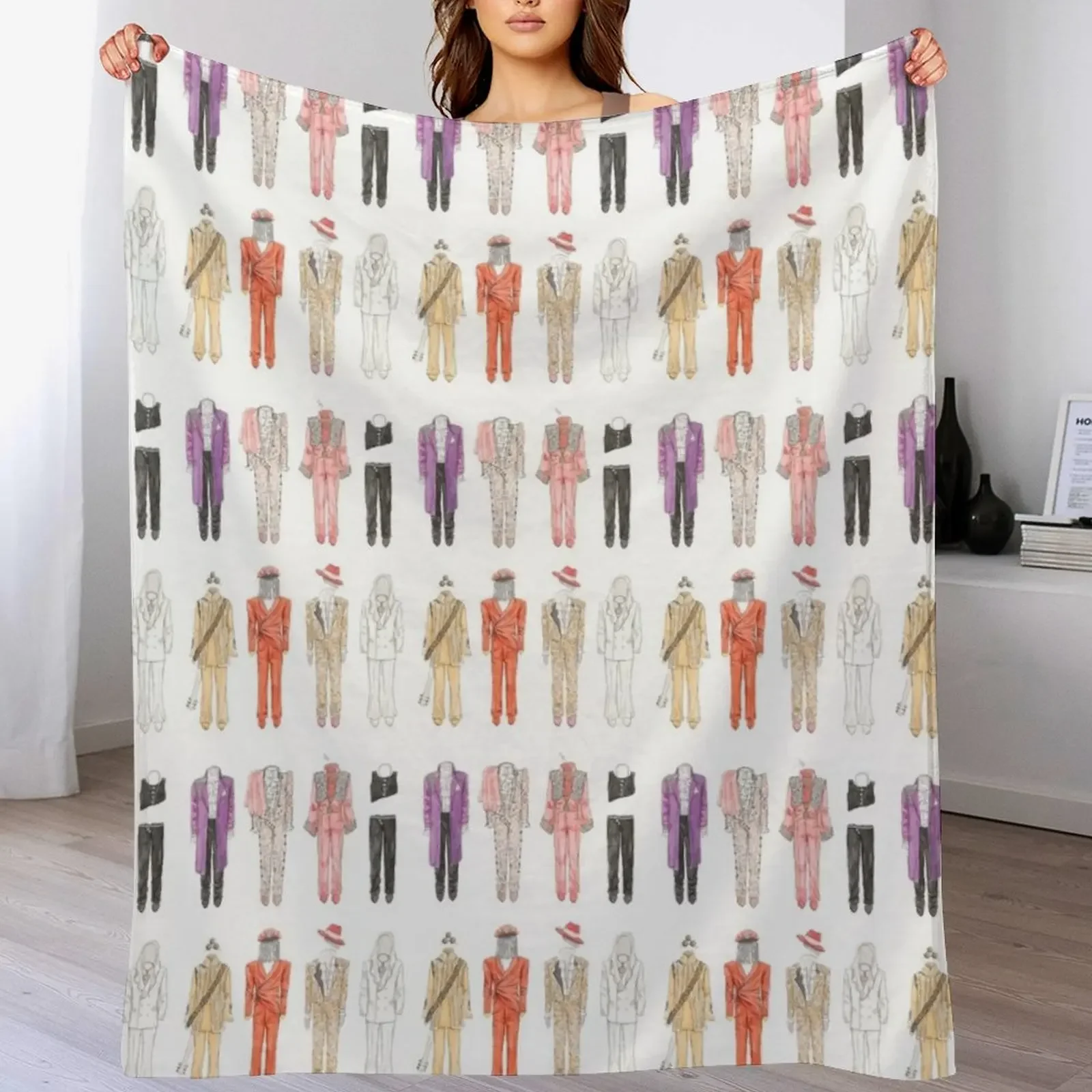 

Prince Iconic Looks Throw Blanket Fuzzy Plush Throw Blanket for Sofa Chair