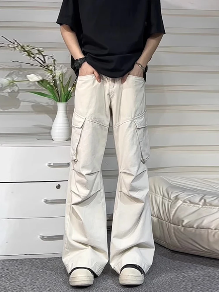 

Cleanfit Trousers Men's Summer Thin Paratrooper Workwear Pants Qui Dry Slim Straight Leg Micro Flared Pants Casual Trousers