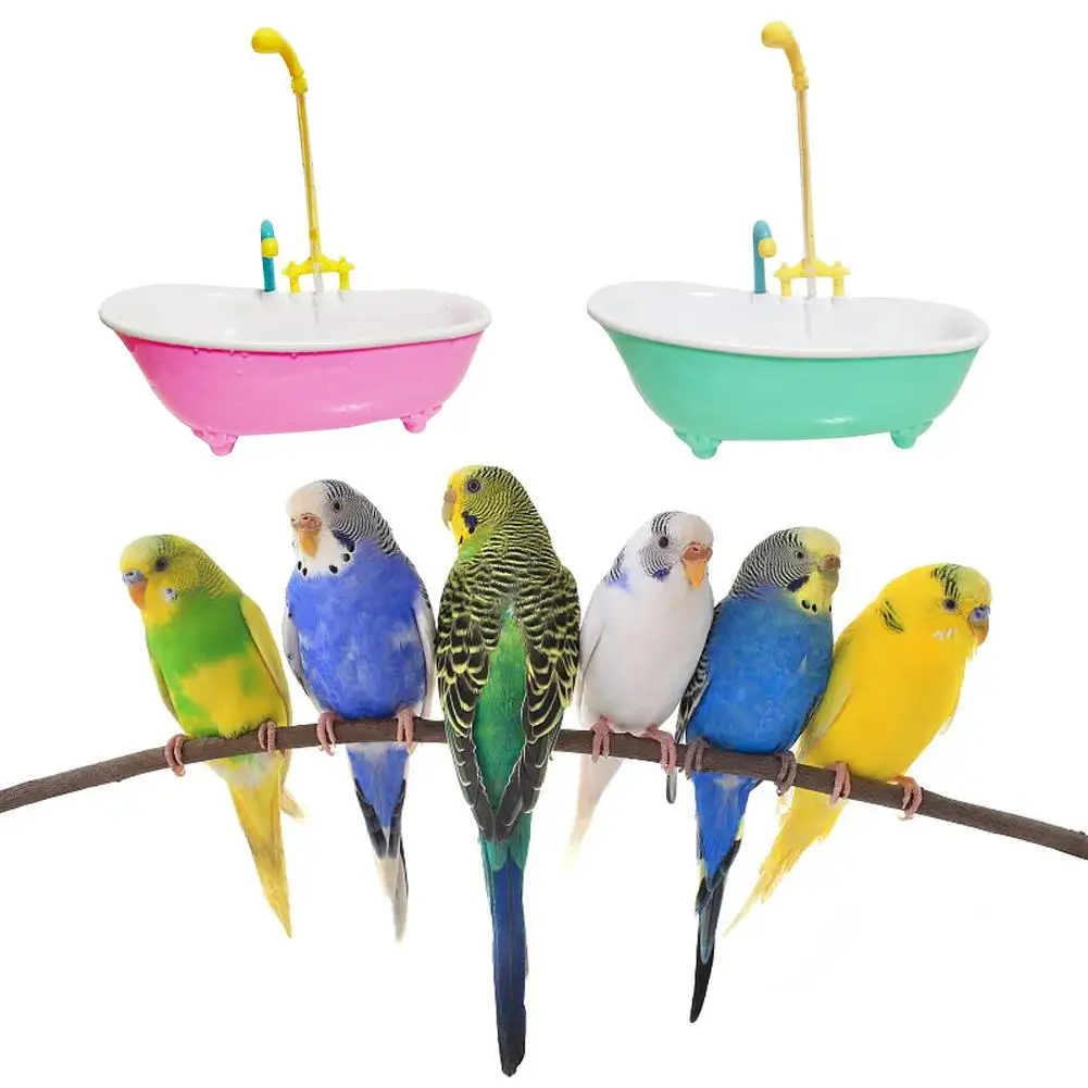 Creative Parrot Automatic Bathtub Bird Bath Tub Bird Accessories Parrot Bowl Bathing Shower Birdbath Shower Bathing Tub Fee B8E3