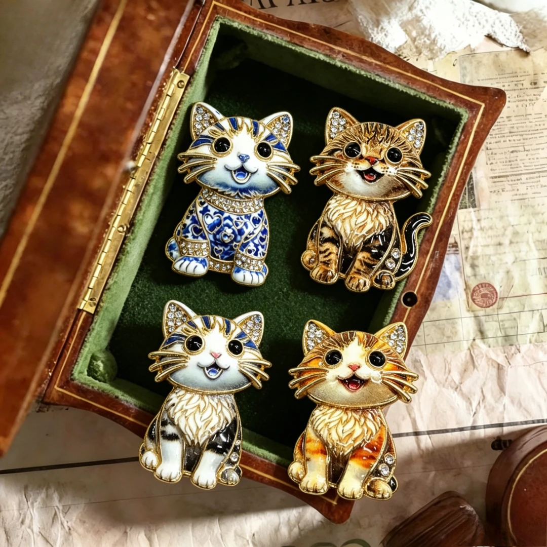 Men Accessories For Party - Baroque-style Luxury and Beautiful Cartoon Cat