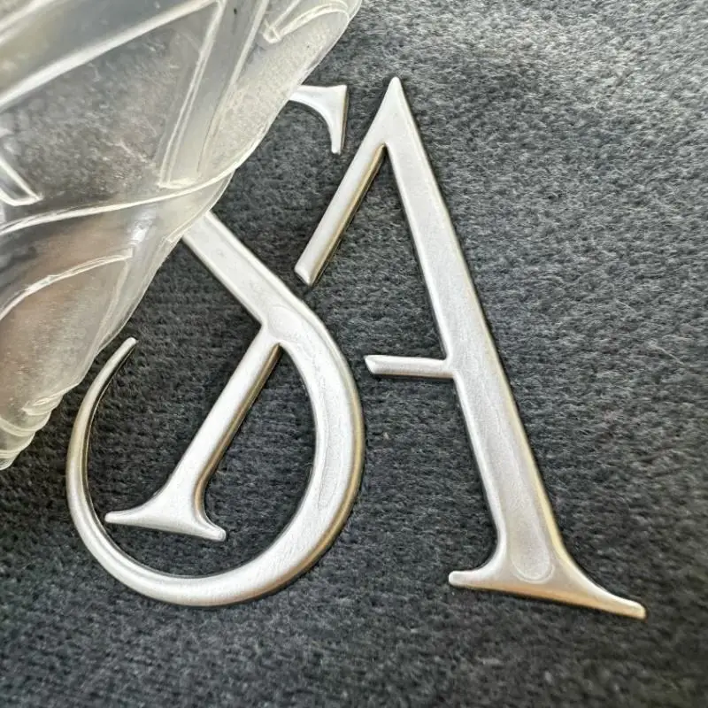 Custom Garment Embossed TPU Patch High Quality Heat Transfer Silver Reflective Iron-On Label Sustainable Voltage Label Design