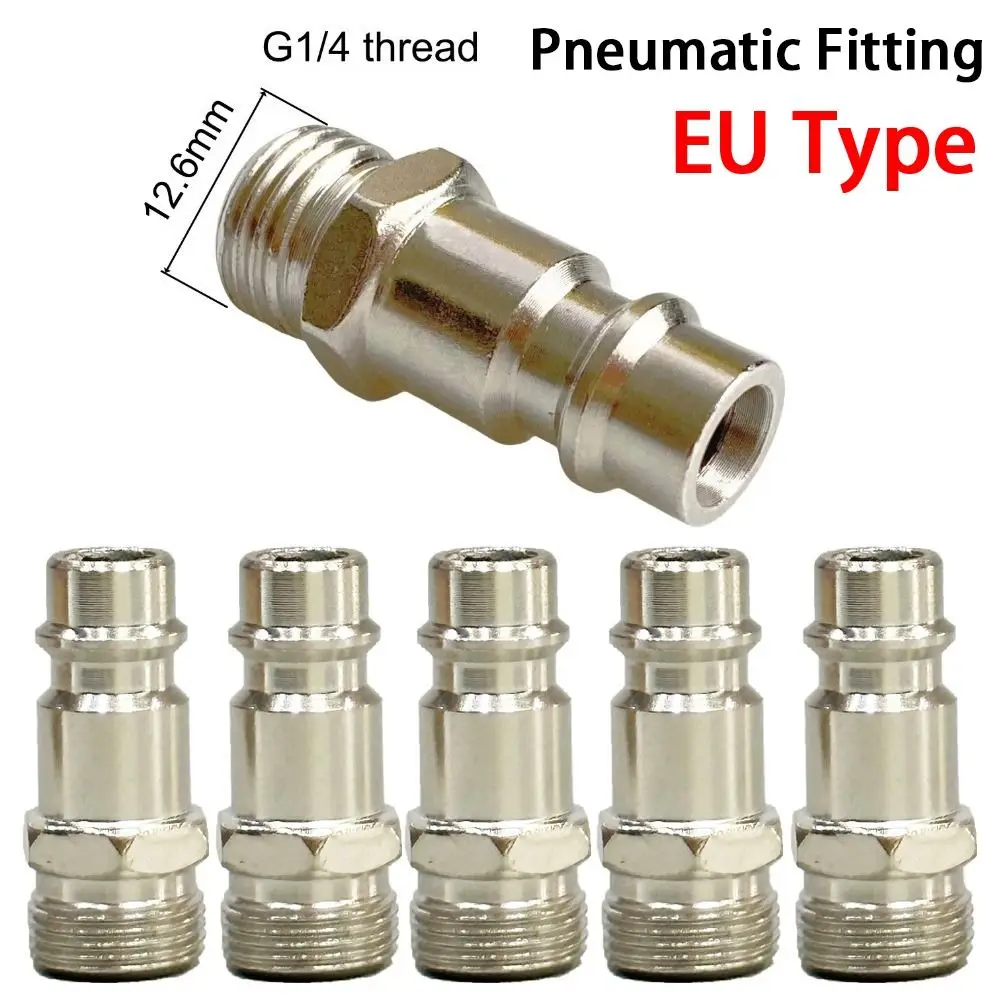 G1/4 موضوع تركيب هوائي ذكر الموضوع الاتصال السريع موصل هوائي المقرنة القياسية الأوروبية لضاغط الهواء #5