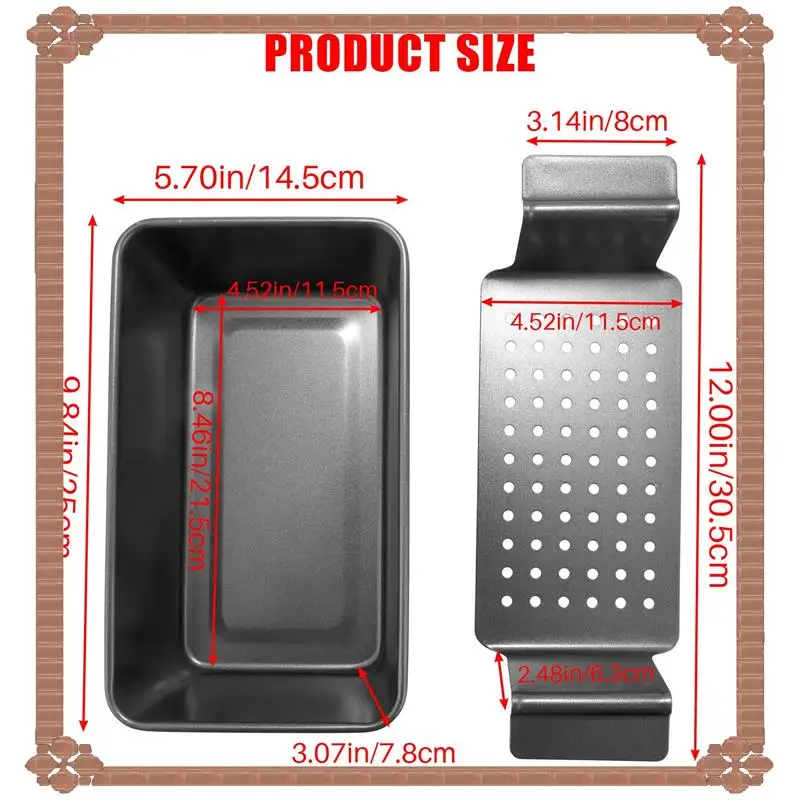 

24-Hour Delivery 12 Inch Chicago Metallic Professional Healthy Meatloaf Pan Non-Stick Barbecue Tray Rectangular Loaf Pan With In