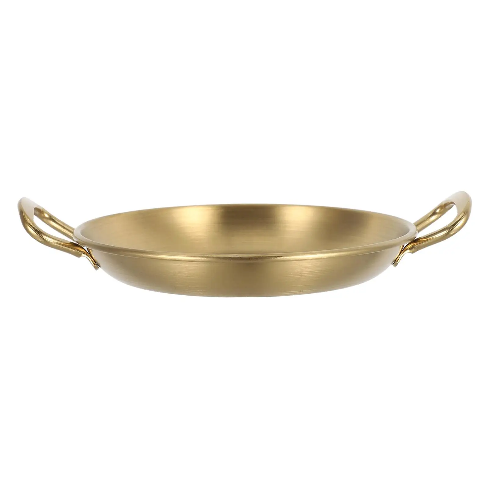 

Stainless Steel Seafood Pot Double Handle Kitchen Utensil Smooth Surface Food Tray Home Storage Plate Snack Serving Multipurpose