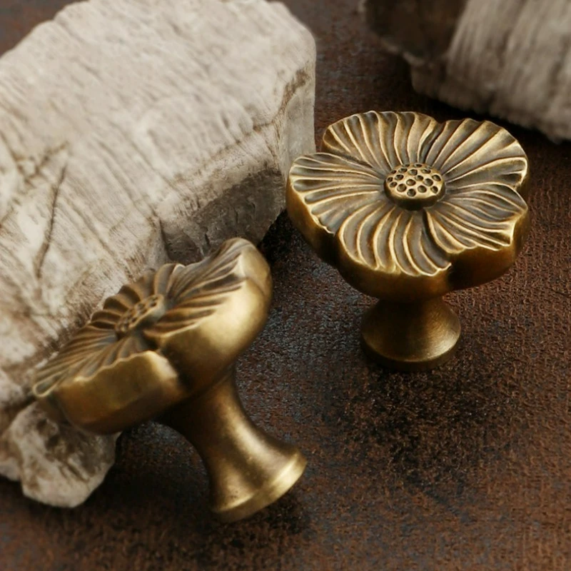 Creative Antique Bronze Handle Cabinet Door, Vintage Wardrobe Door, Drawer Cabinet, Sideboard Cabinet, Single Hole Handle