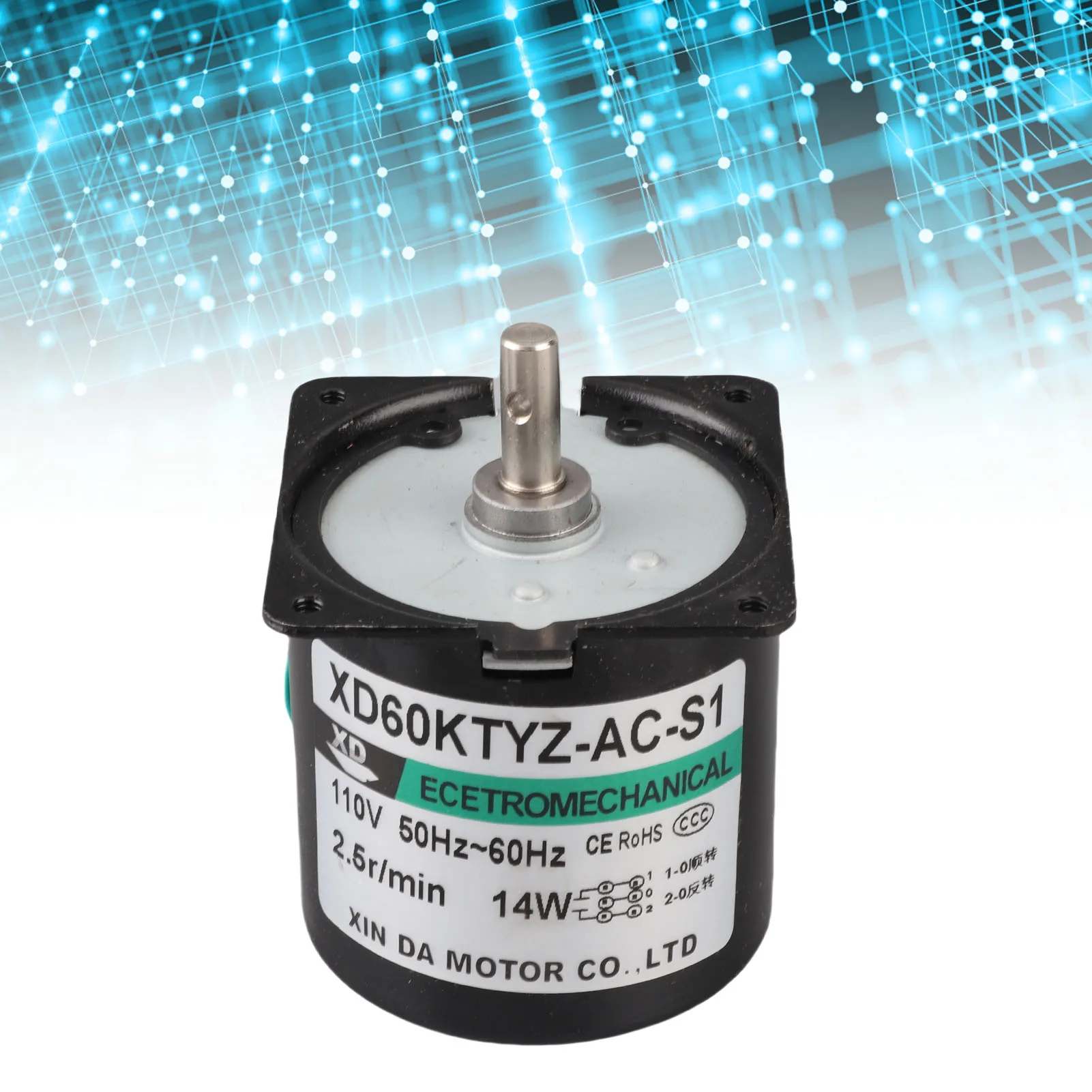 

Central Shaft Motor Permanent Magnet Motor 14W Permanent Magnet 2Way High Torsion Central Shaft Bracket XD60KTYZ Motor