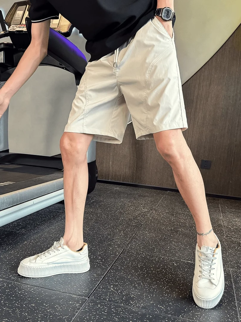 

Мужские летние тонкие спортивные шорты American Sle Qui Dry из ледяного шелка для баскетбола, бега на открытом воздухе, фитнеса и повседневной носки, длина до колена...