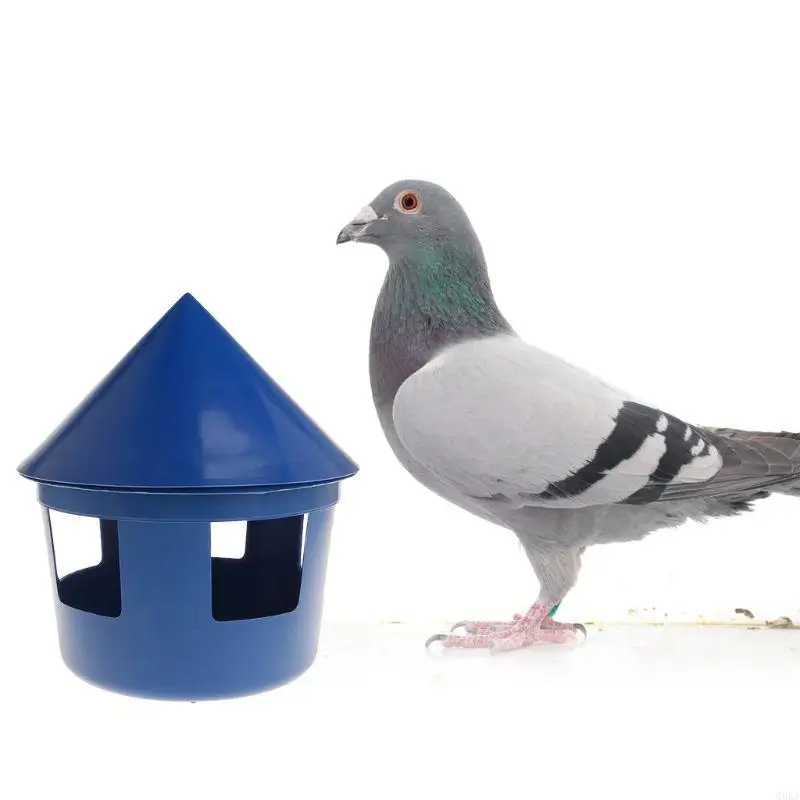 

Q0KA Automatic for Pigeon Feeder Plastic Chicken Dispenser 5 Feeding Ports Sand