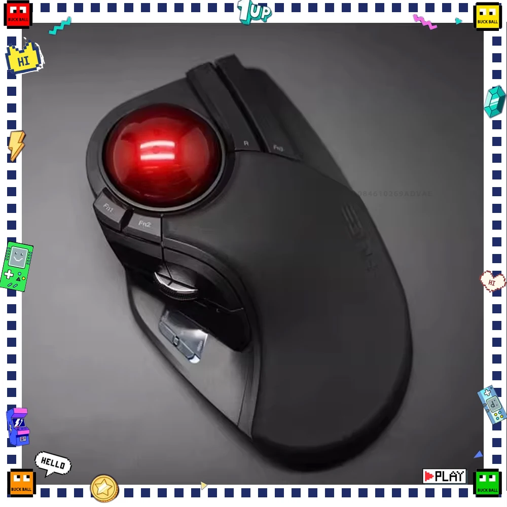 ELECOM Trackball Mouse Ergonomic Wireless Mouse Programmable Button Design Vertical Office Laptop Accessories Custom Mouse Gifts