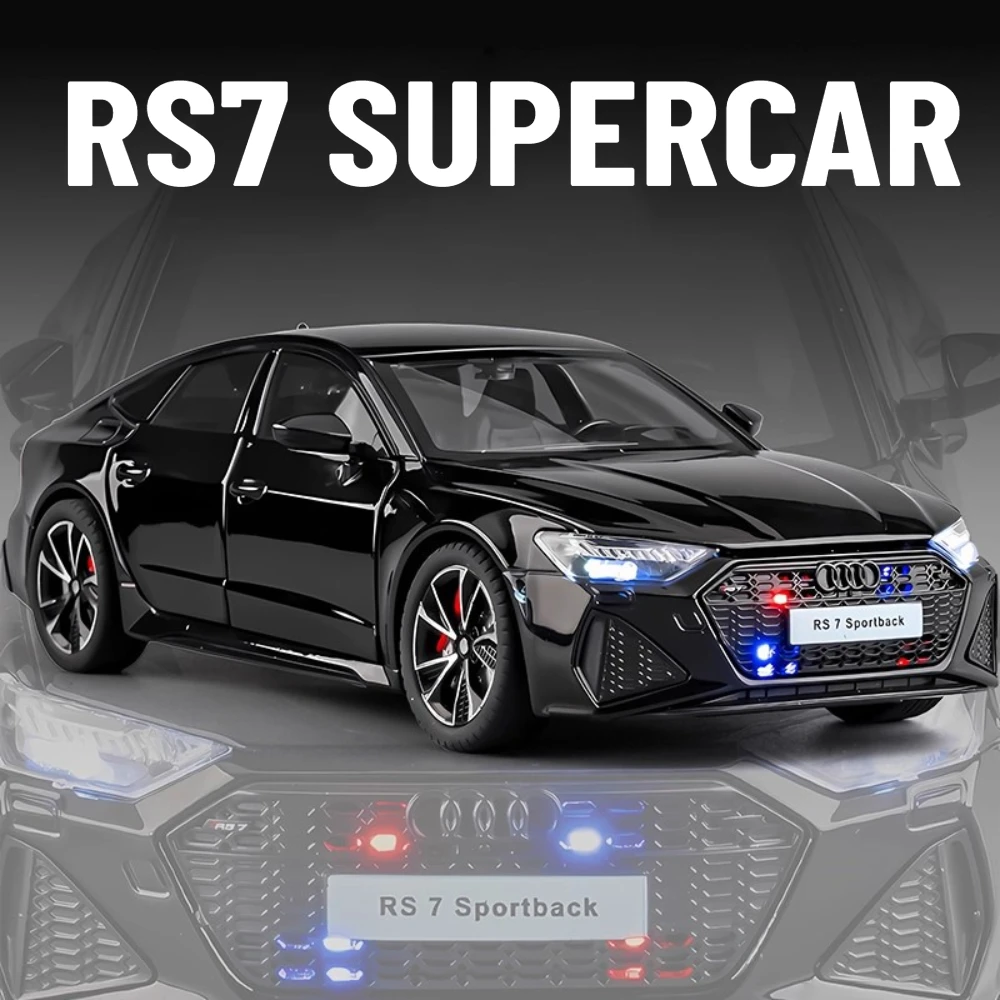 1:24 Schaal RS7 Q5 Speelgoed Sportwagen Model Speelgoed Diecast Legering Trek Muziek Licht Simulatie Voertuig Speelgoed voor Kinderen Verjaardagscadeautjes