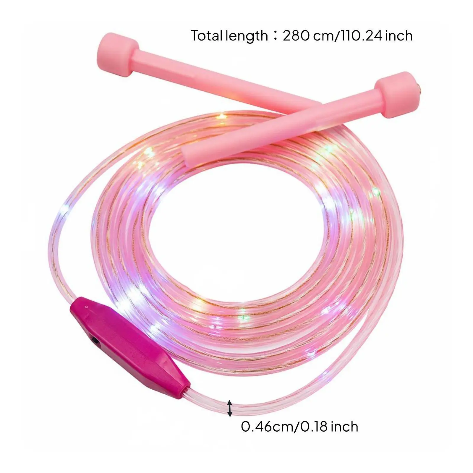 LED Jump Rope Colorful Lights Light up Jump Rope Glow in the Dark Luminous Toy for Children, Kids, Night Use, Outdoor