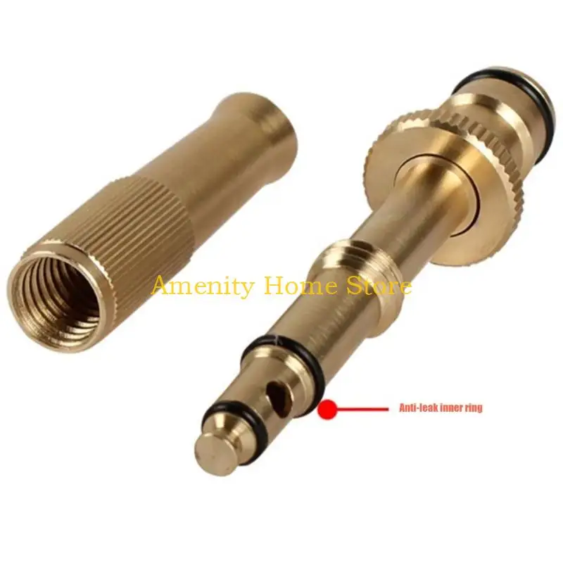 F26C Adjustable Brass Rotating Sprinkler Attachment Designed For Car Washing & Patios Cleaning High Efficiency Garden Hose Use