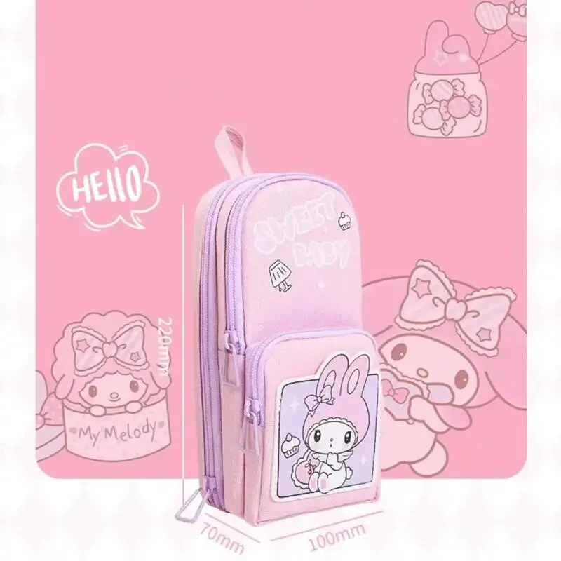 Sanrio Kuromi Pencil Case Cute Anime Cartoon My Melody Large Capacity Waterproof Resistant To Dirt Pencil Bag Holiday Gifts