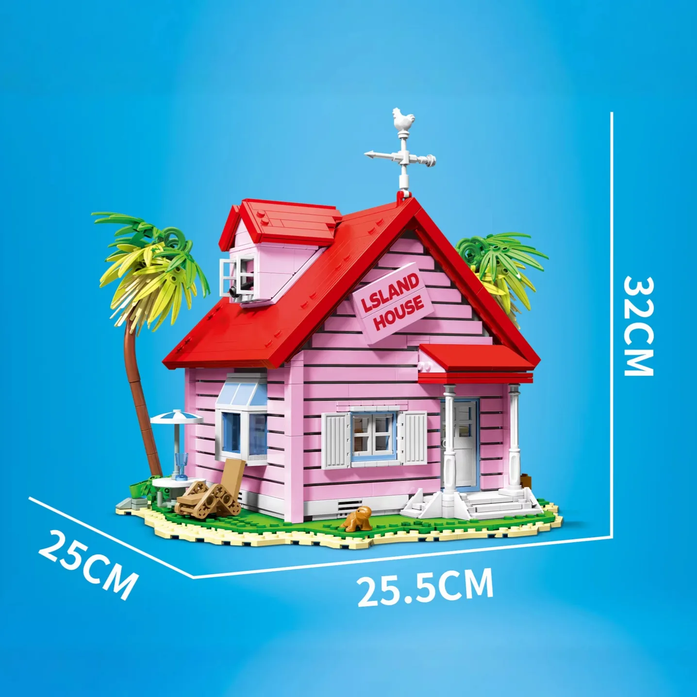 Bloques de construcción Kame House MOC, casa de maestro Roshi, modelo DIY, mini ladrillos, figuras, juguetes de ensamblaje para niños, regalos de cumpleaños