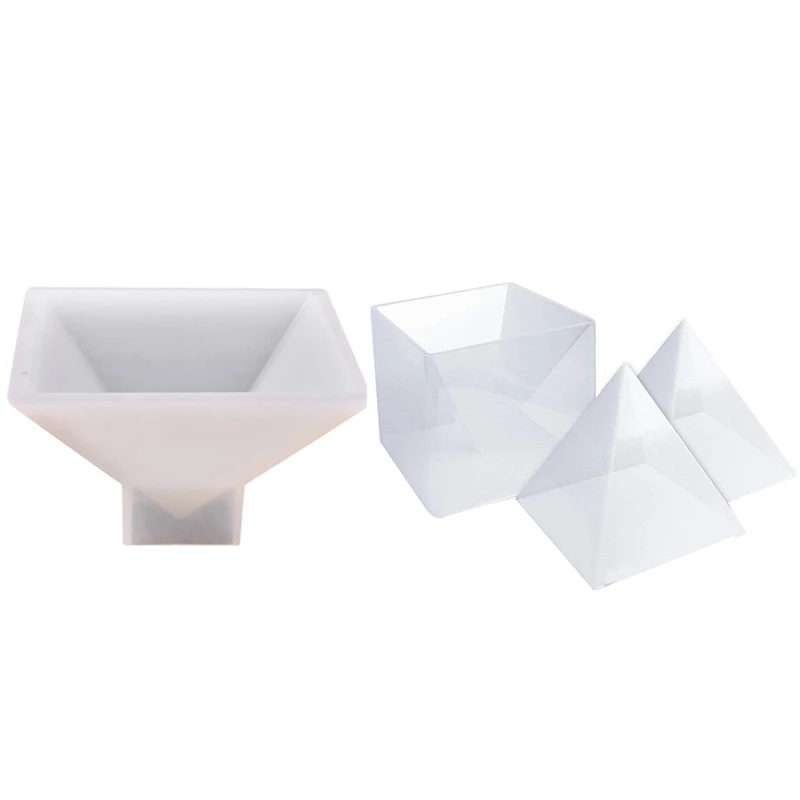 

ABP-Large Pyramid Shape Diy Silicone Jewelry Mold 9.5X9.5X6cm & Large Resin Moldssilicone Pyramid Molds, Resin Casting Molds For