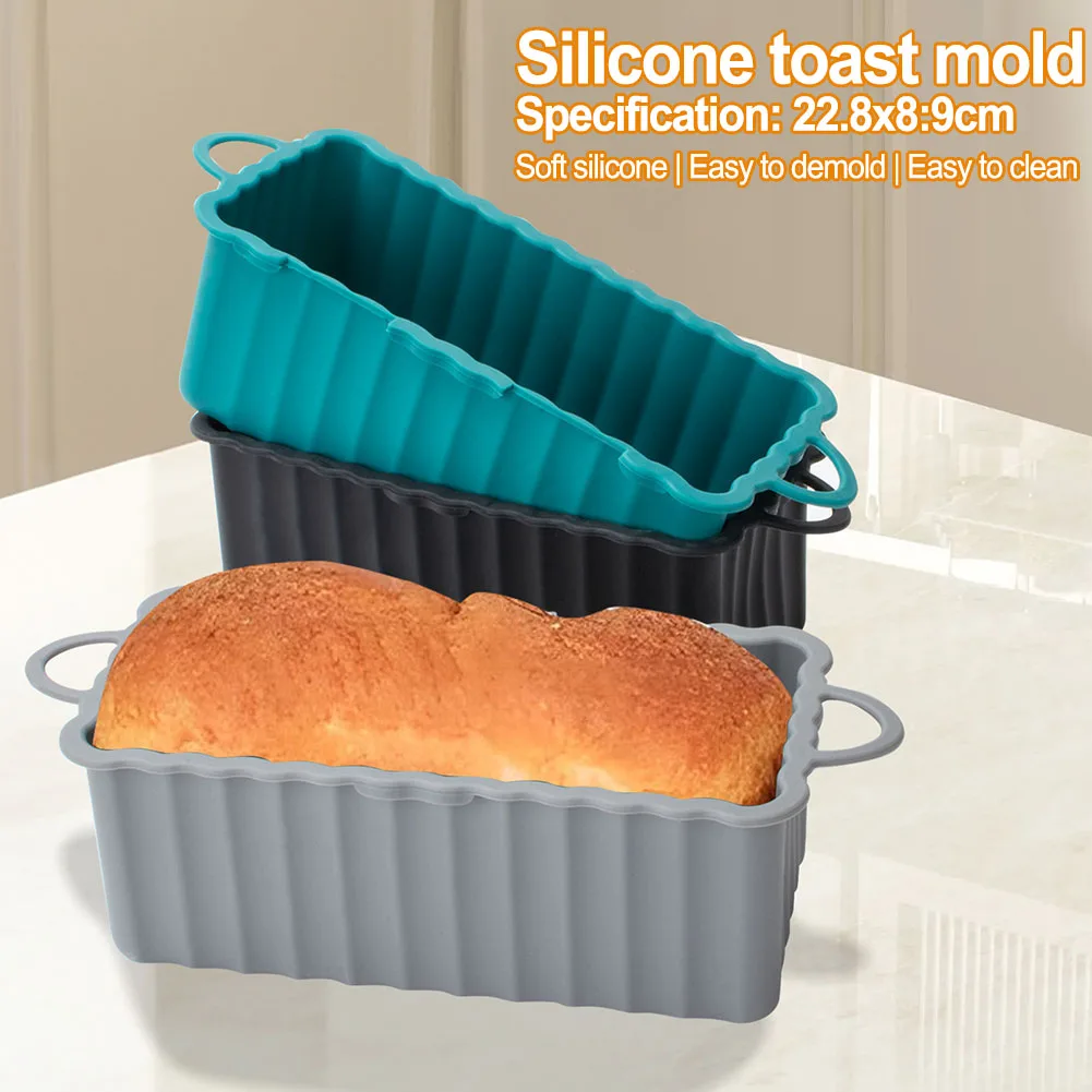 1 Uds. Moldes rectangulares de silicona para hornear, moldes para tostadas, pan de Pascua, suministros de cocina DIY, utensilios para hornear pasteles, herramientas para hornear