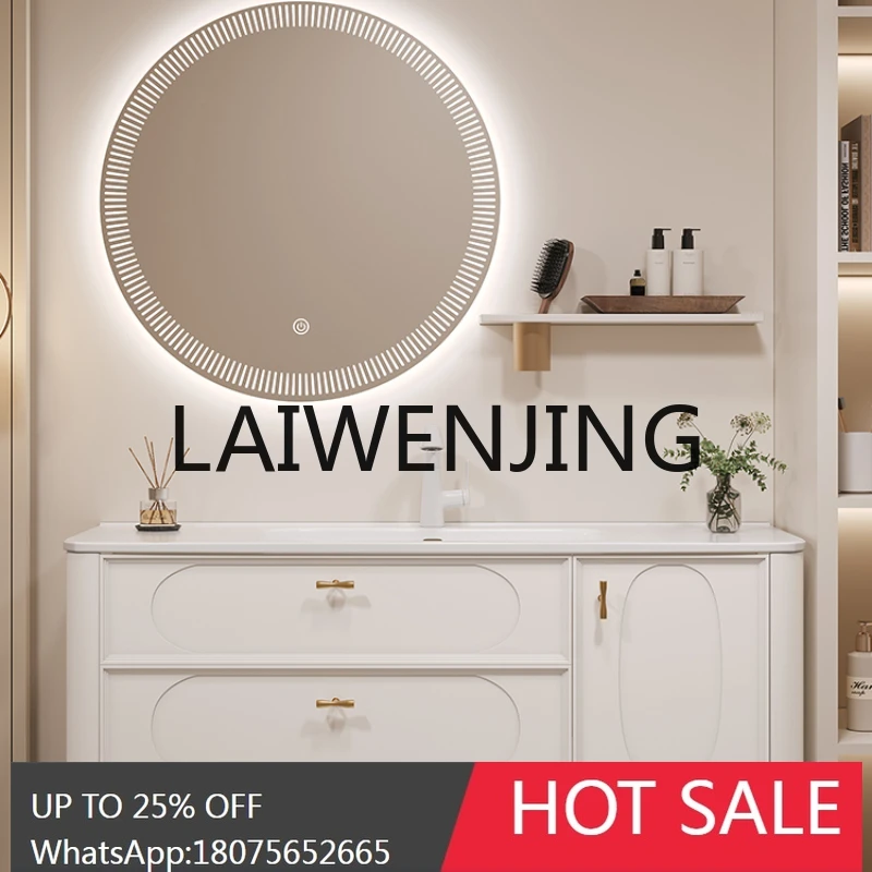 

RWJ Ceramic Whole Washbin Cream Style Bathroom Cabinet Combination Bathroom