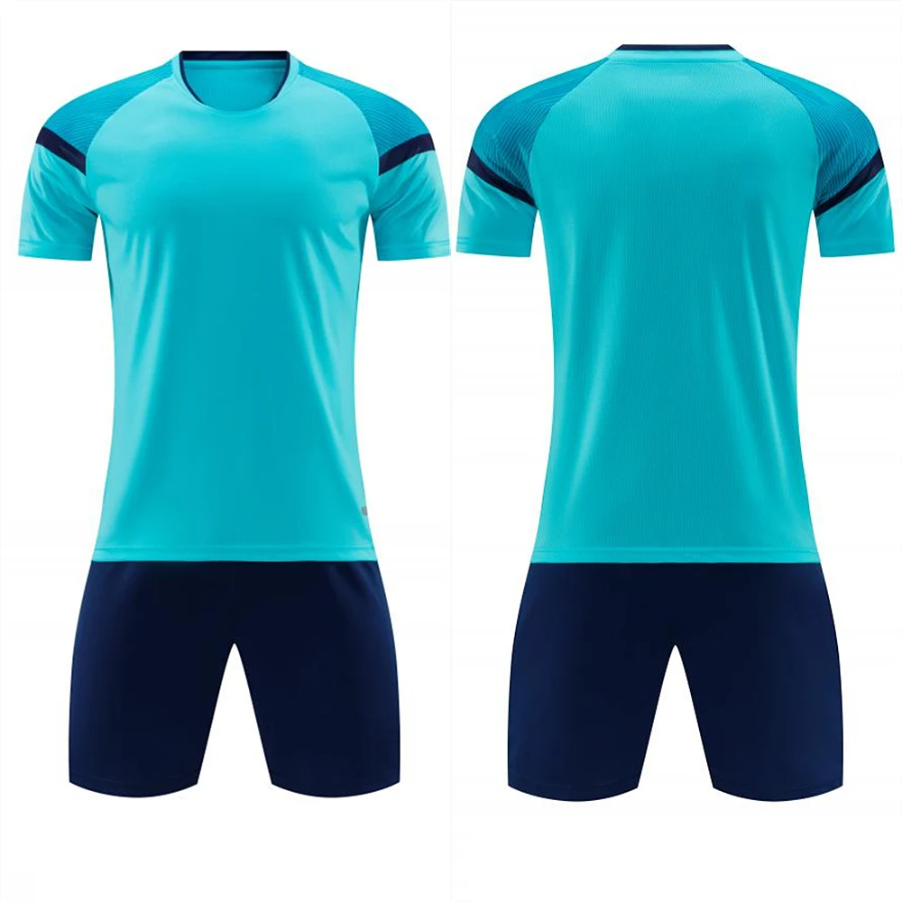 

Adult Kids Sport Short Sleeve Sets Football Jerseys Fitness Shirt Teenager Running T-Shirt Breathable Gym Soccer Team Sportswear