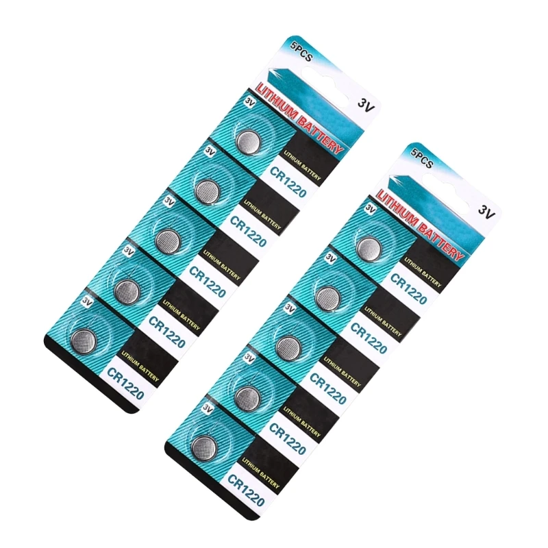 일상 전자 요구에 맞는 5pcs/10pcs CR1220 리튬 금속 배터리 CR1220 3V 리튬 코인 셀 멀티팩