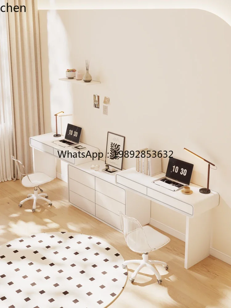 r5.13   Desk Makeup Table 2-in-1 Computer Desk Dressing Table Integrated Bedroom Furniture Double Solid Wood Makeup Cabinet