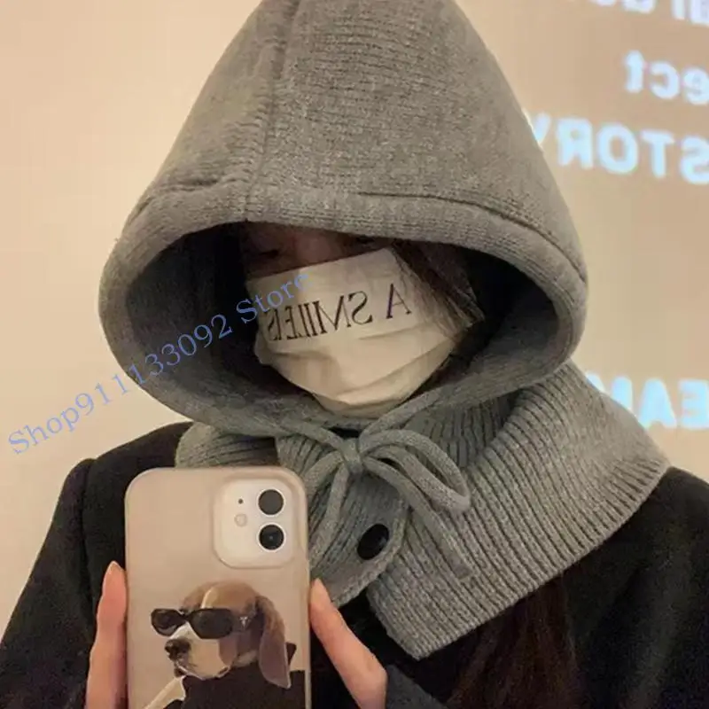 H9ed مصنوعة يدويًا بالاكلافا ، حماية قبعة قابلة للتعديل حجم الشتاء قبعة عيد الميلاد سنة جديدة للطلاب المراهقين