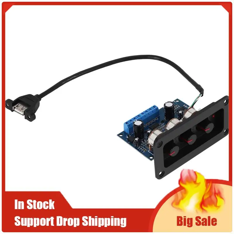 Mejores OFERTAS Placa amplificadora Digital Bluetooth de 2,1 canales 2X25w + 50W BT5.0 Subwoofer Clase D Placa de Audio DC12-20V con Cable USB