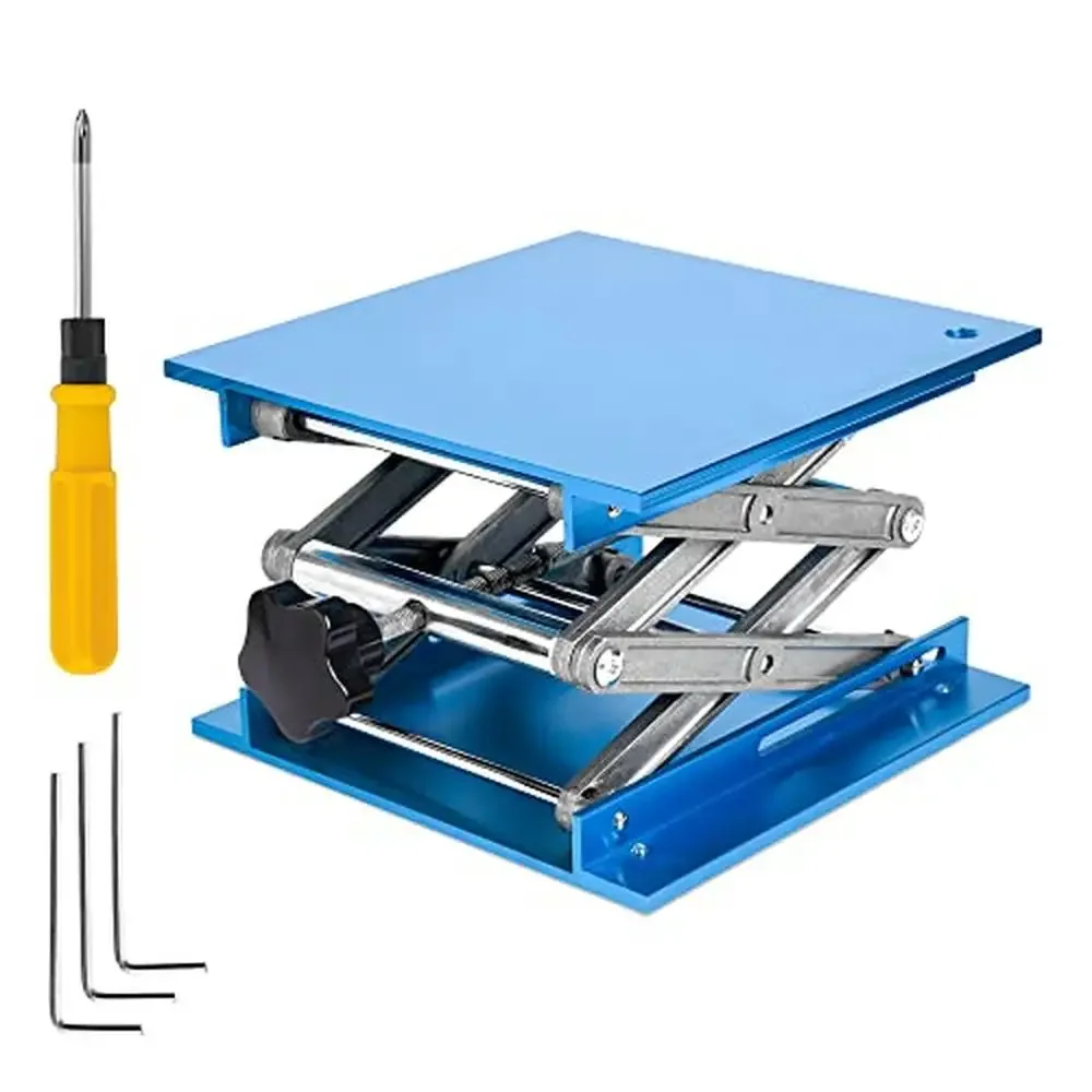 Laboratório jack suporte de liga de óxido de alumínio plataforma de elevação 20x20cm 30kg capacidade base constante mesa de laboratório experimentos científicos grátis