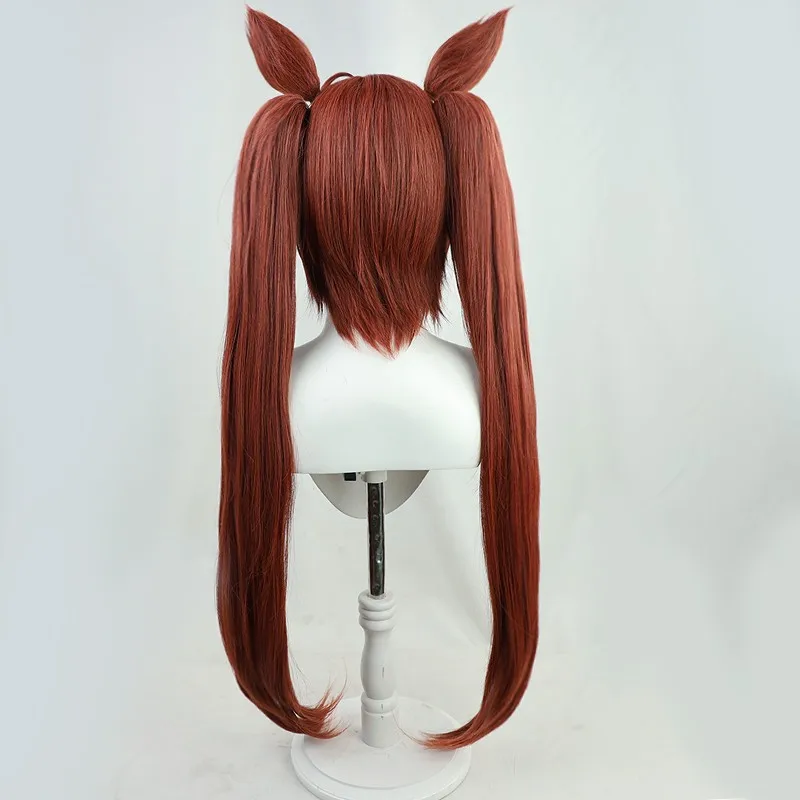 Uma Musume – jolie perruque de Cosplay Derby Daiwa Scarlet, oreilles, Anime, accessoire de Costume de fête, cheveux synthétiques en Fiber résistante à la chaleur