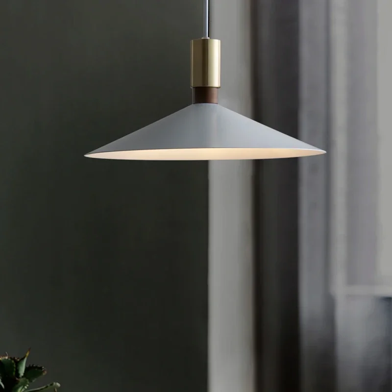 

Modern Minimalist Simple Cone-shape Led Pendant Lights Modern Black White Hanging Lamp Restaurant Dining Room Bar Study Store