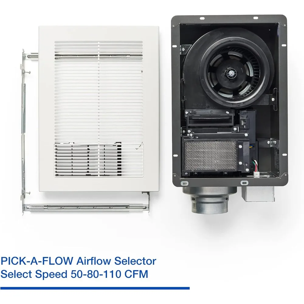 لوازم البناء مروحة عادم الحمام المثبتة على السقف مع ضوء LED وسخان، 50-80-110 CFM، FV-0511VHL1 #6