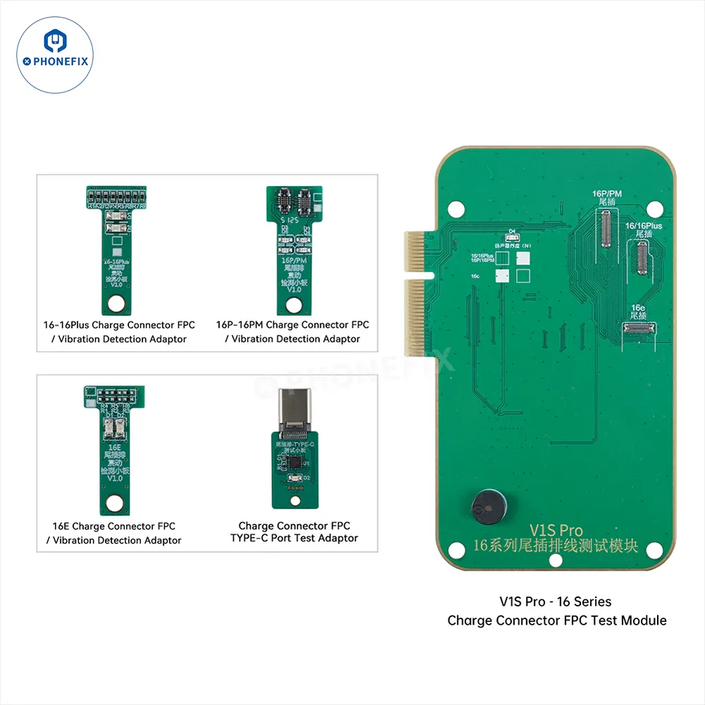 JCID V1S Pro Charging Connector FPC Test Module for iPhone 12-16 Pro Max Charging Port Testing Detect Short Circuit in the Cable