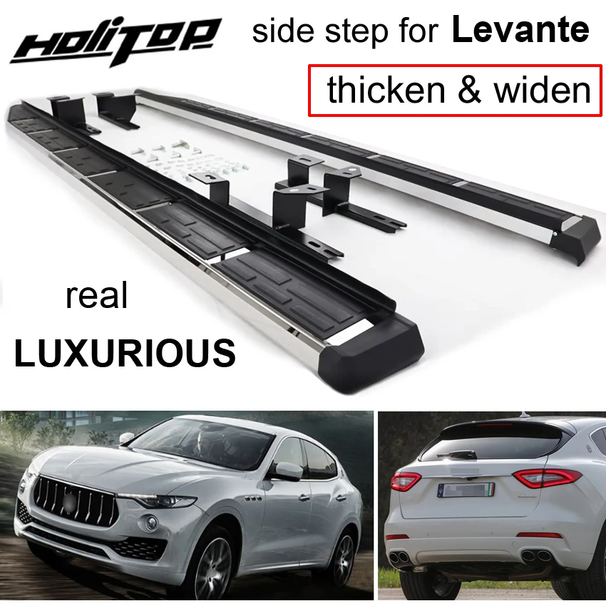 

Верхняя боковая педаль, подножка nerf bar для Maserati Levante, поставка от лучшего производителя ISO9001, высокое качество, может нагрузить 300 кг