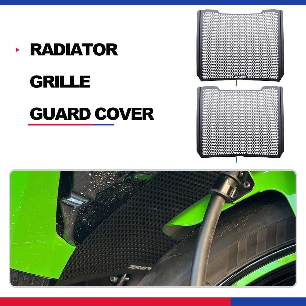 

2024 Radiator Guard For Kawasaki ZX6R ZX-6R ZX 6R 2007 2008 2009 2010 2011 12 Accessories Radiator Grille Guard Cover Protector