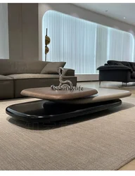 Rotating Coffee Table Villa Italian Minimalist Creative Suspension Large Apartment Tea Table