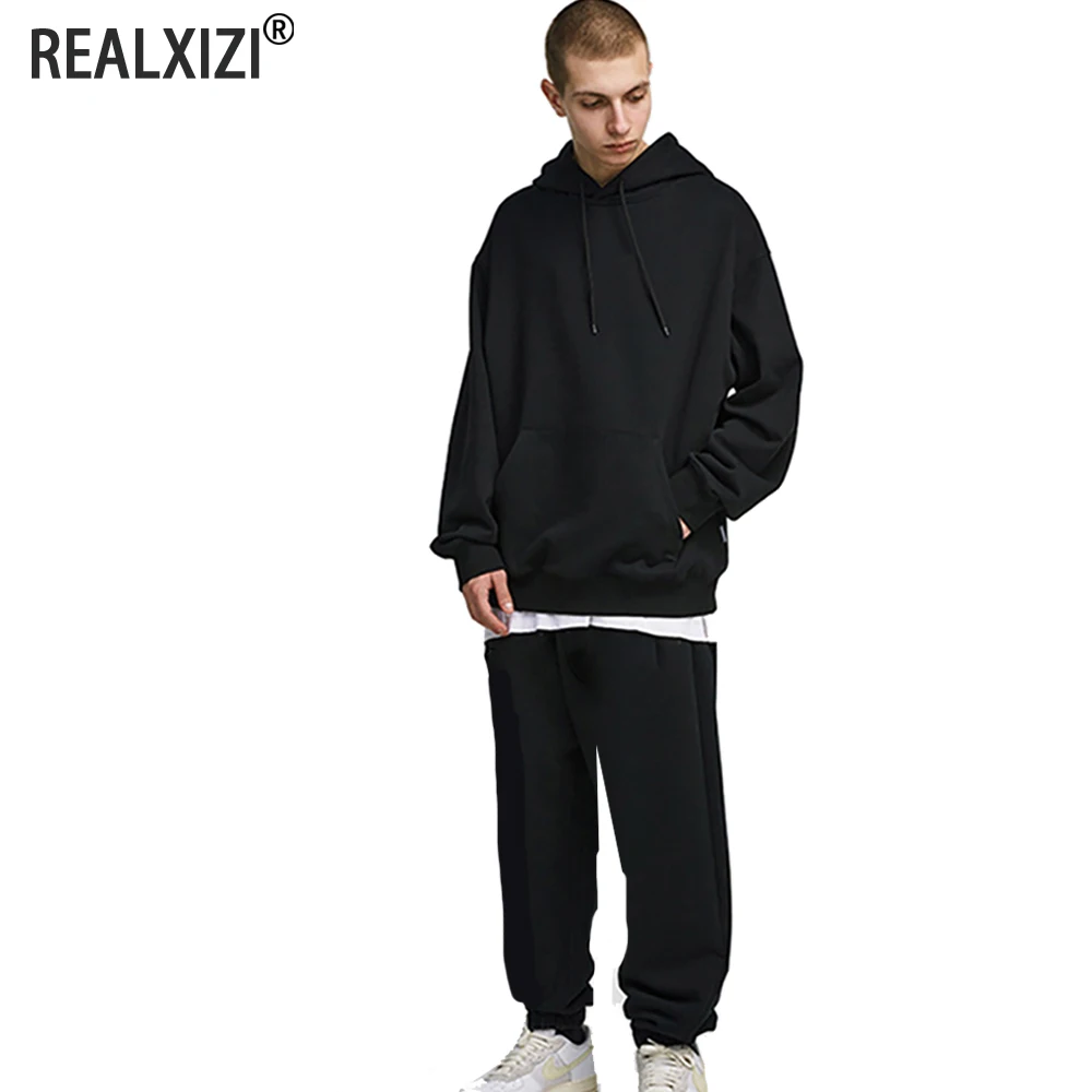 Männer Jogginghose Frühling Herbst Fleece Hosen Sport Lange Hosen Casual Kordelzug Taschen Hosen Oversize Jogginghose Für Männer – Detail 3