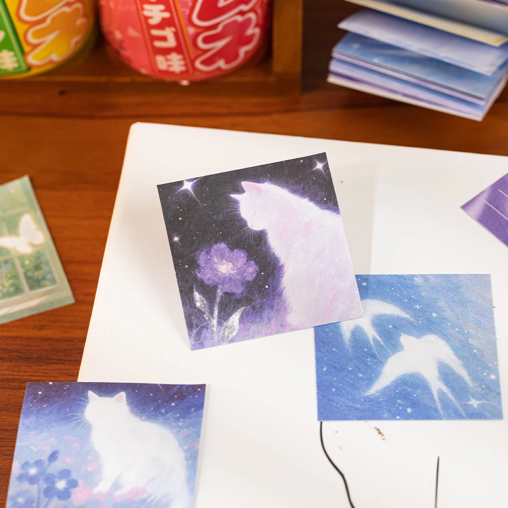 50sheets Kawaii Ins Sea Salt Star Language Mini Message Sticker Book DIY Diary Scrapbook Creative Decoration Cute Stickers view 5