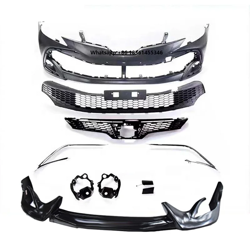 

For Reiz 2010-2017 Upgrade Mark X Reiz 2018 Front Bumper with Front Lip for Reiz Car Bumpers Assembly Car Body Kits