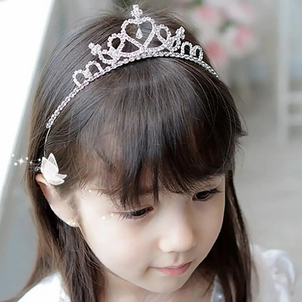 Heart Rhinestone Crystal Tiara Princess Crown for Girl Rhinestone Headband Girls Crowns Wedding Girls Birthday Princess Tiara