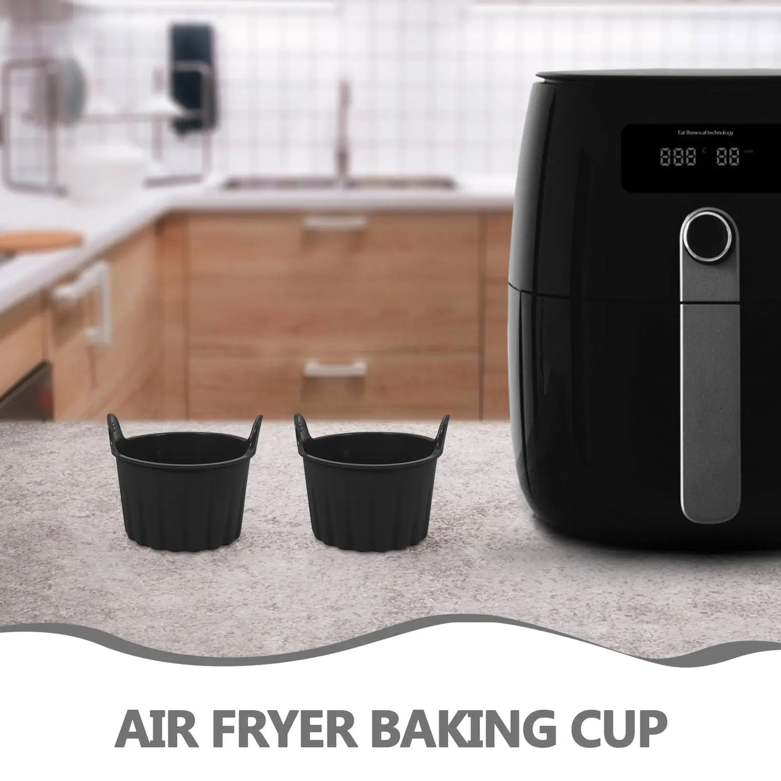 4Pcs Silicone Baking Molds Nonstick Muffin Cups Air Fryer Round Pan Heat Resistant Reusable for Cakes Pastry Cooking Oven Use view 5