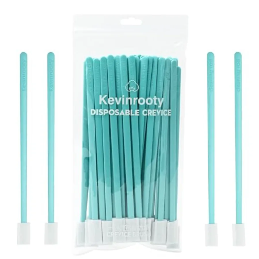 

50PCS Disposable Crevice Cleaning Brush Kit, Disposable Toilet Brush, Window Sill, Keyboard, Car AC Cleaner Blue
