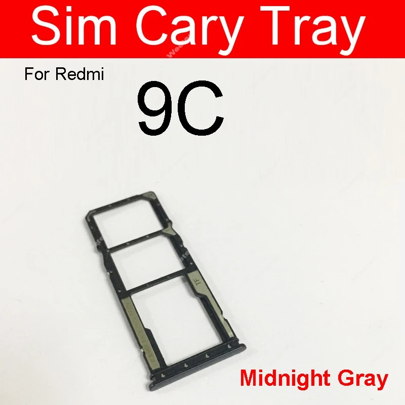 Sim Card Tray For Xiaomi Redmi 9 9A 9C 9T SIM Card Slot Sim Card Reader Holder For Redmi RedRice 9 9a 9c 9t Replacement Parts