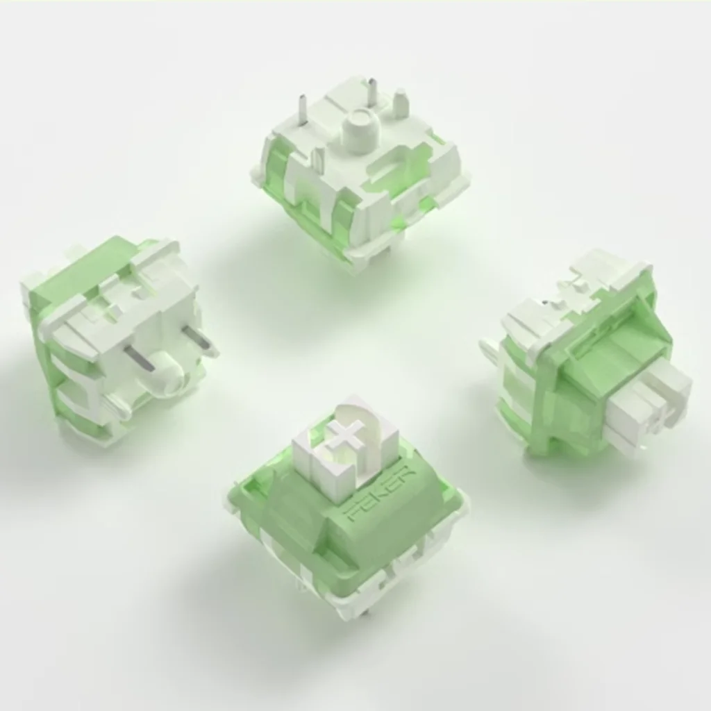 FEKER Mint Switches Mechanical Keyboard Accessories Linear  Monophonic Green 42g Fine Lubrication Cherry Mx 5Pin Customized