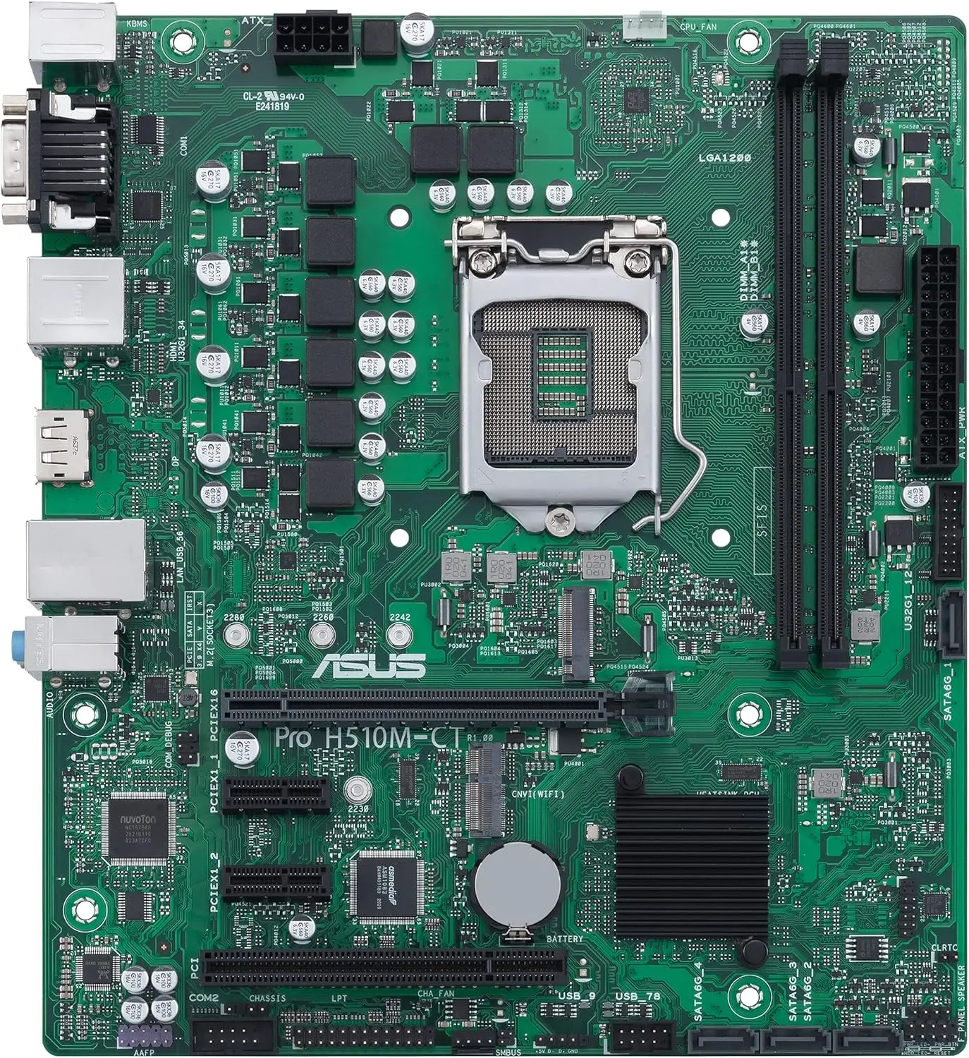 

ASUS Pro H510M CT/CSM intel H510 LGA 1200 DDR4 64 ГБ PCIE 4,0 совместимый с процессором Core i3-10100 i5-10400 i5-11400F i7-10700