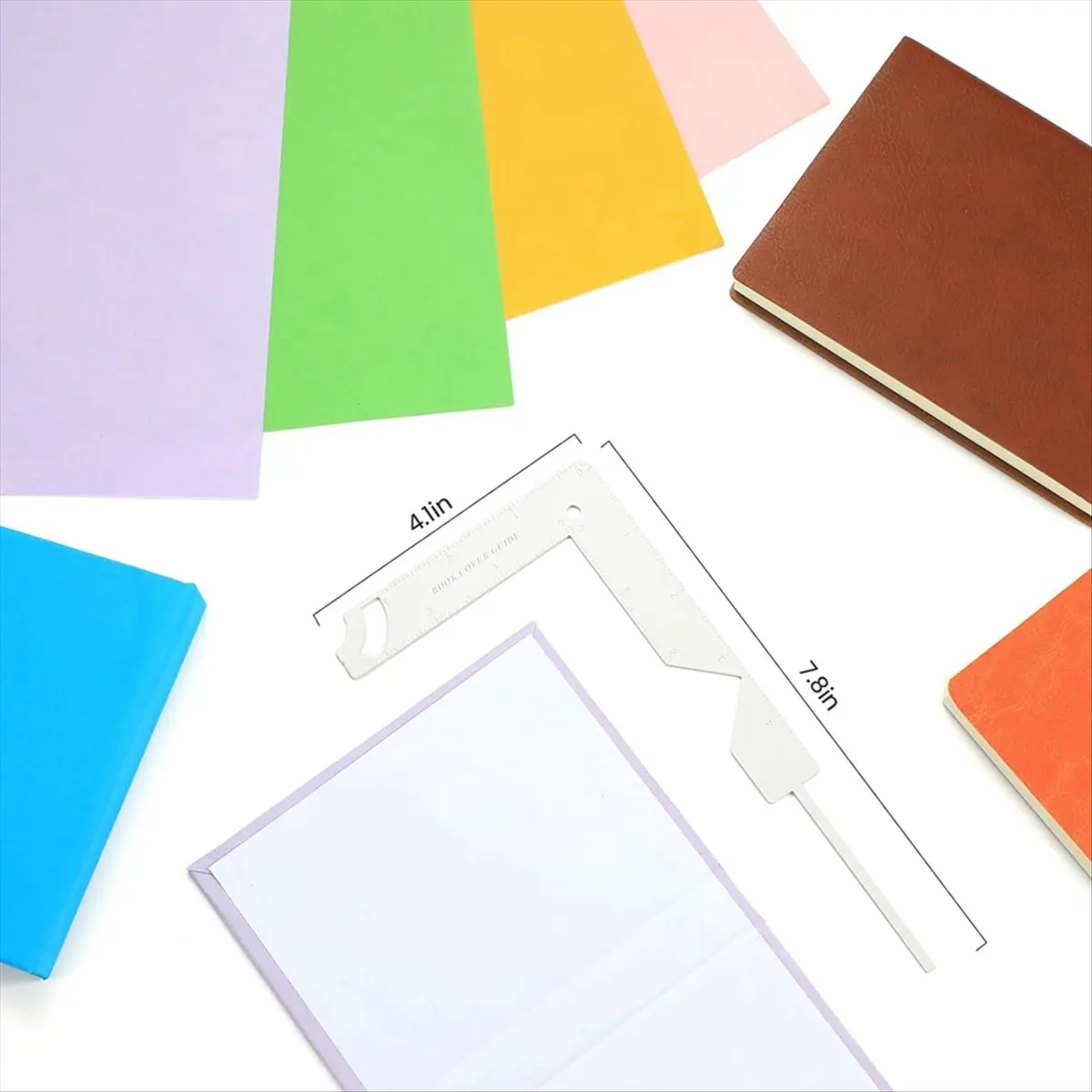 5-In-1 Book Cover Guide,Bookbinding Kit,Book Binding Kits Bookbinding Cover Tool for Making Book Cover DIY Tool