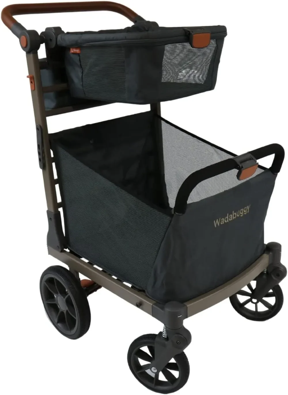 Heavy Duty Folding Shopping & Utility Cart, Glides Effortlessly Easy To Maneuver Lightweight Push & Pull Behind Cart