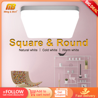 Modern LED Ceiling lights AC85-265V 18W 24W 36W 48W Chandelier Lustre Panel Light Square Round Lamp For Bedroom Decoration Home