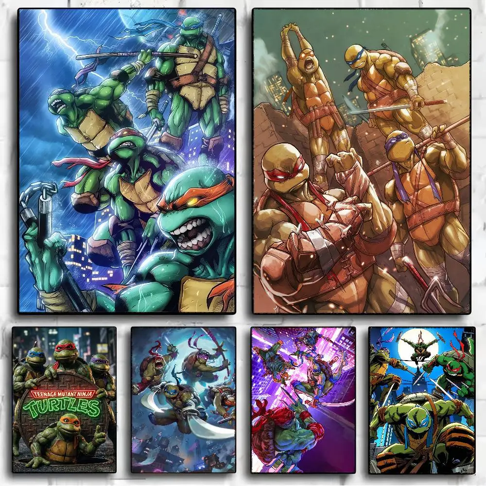 Anime Teenage Mutant Ninja Turtles Good Quality Prints And Posters Waterproof Paper Sticker House Bar Posters Wall Stickers